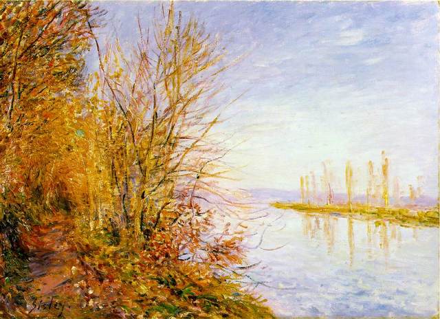 The Chemin de By through Woods at Roches-Courtaut, St. Martin's Summer by Alfred Sisley