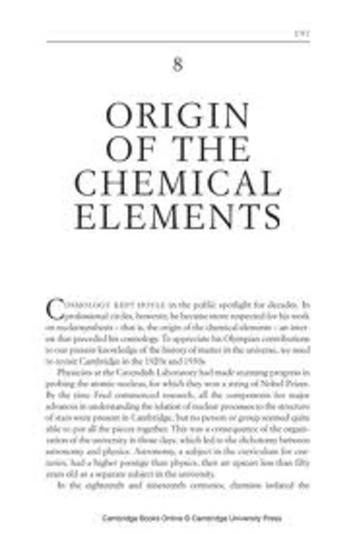 George Garnow publishes The Origin of Chemical Elements