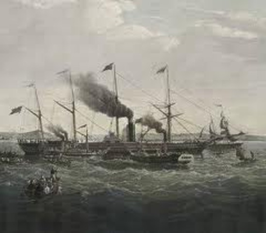Brunel's steamship the Great Western Crosses the Atlantic
