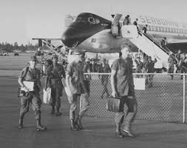 Nixon announces the withdrawal of 25,000 troops from Vietnam.