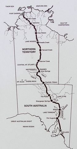 Overland telegraph connects Australia to Asia