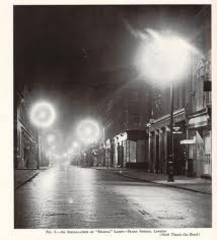Gas street lighting common Britian