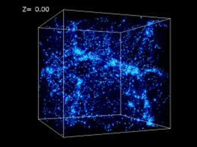 Universe Maps - shows distribution of galaxies is not uniform