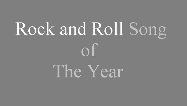 Rock and Roll Song of the Year 1970