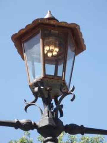 Gas Street lighting common in britian
