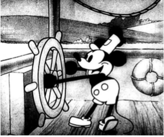 Mickey Mouse premieres in 'Steamboat Willie'