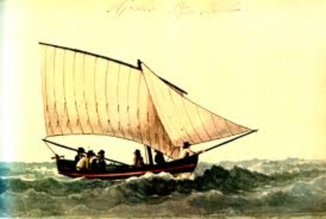 First packet liners sail from...