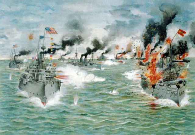 American’s destroyed the Spanish fleet at Manila Bay