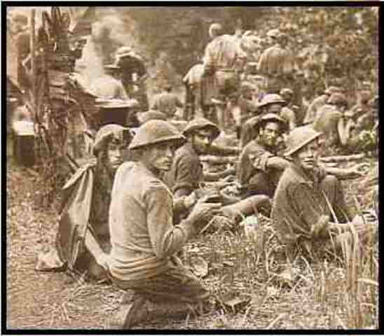 Japanese soldiers withdraw