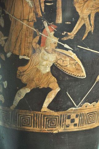 Achilles killed Prince Memnon of Ethopia, son of the goddess of the ocean who came to assist Troy.
