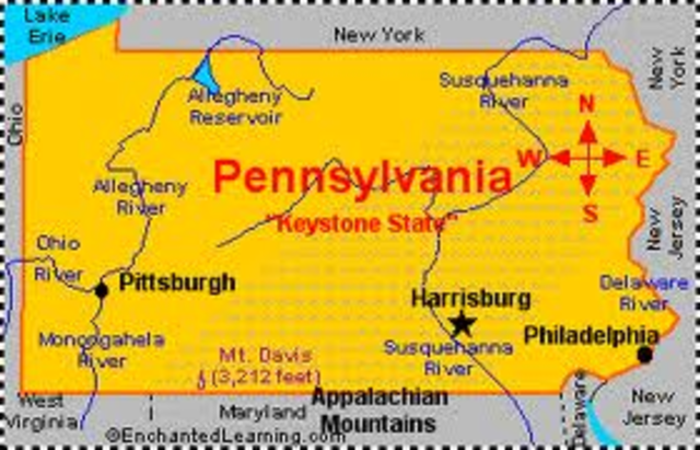 Pennsylvania is Founded