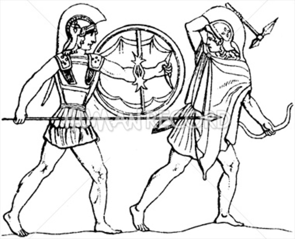 Paris and Menelus fight