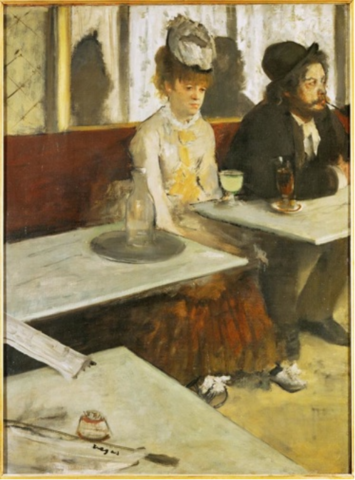Dans un café or L’absinthe(Ellen Andrée and Marcellin Desboutin)