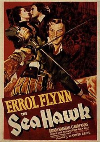 Errol Flynn in "The Sea Hawk" opens