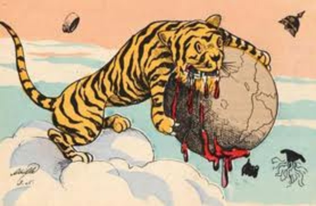 The Hearst newspapers, historically hostile to Japanese, intensifies its "Yellow Peril" campaign with sensational headlines and editorials, fueling anti-Japanese feelings.