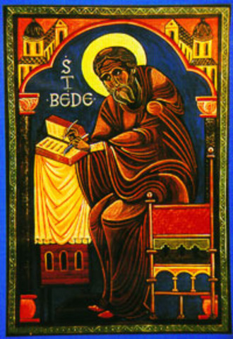 Bede completes "A History of the English Church and People"