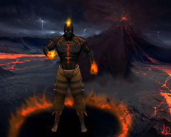 Brand the volcano monster