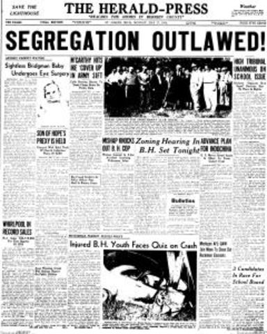 Segregation ruled illegal