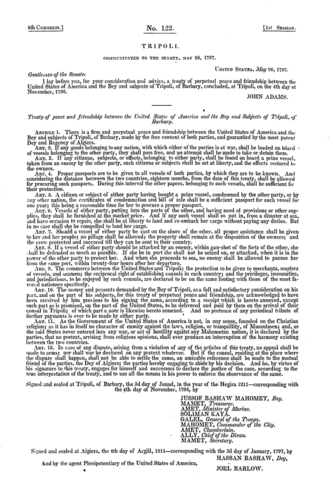 treaty of tripoli