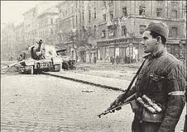 Hungarian rebellion put down by Soviets