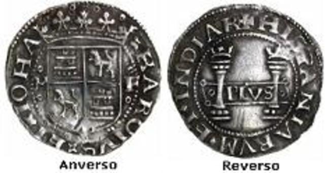Época virreinal (1535 - 1821) Moneda de Carlos y Juana