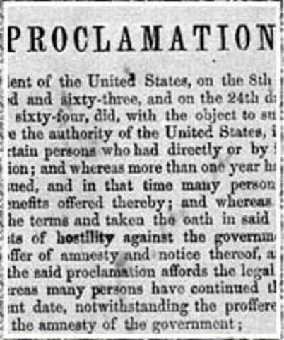 Proclamation of Amnesty and Reconstruction