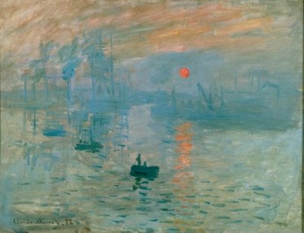 Monet, Impression: Sunrise, 1872. Impressionism.