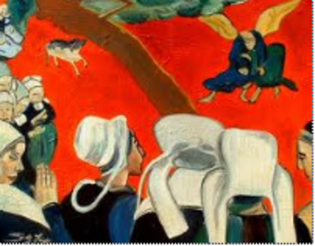 Gauguin, Vision after the Sermon, or Jacob Wrestling with the Angel,