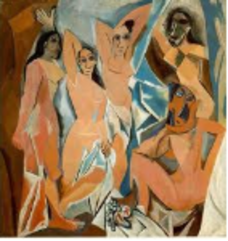 Picasso, Les Demoiselles d'Avignon,  (Cubism)
