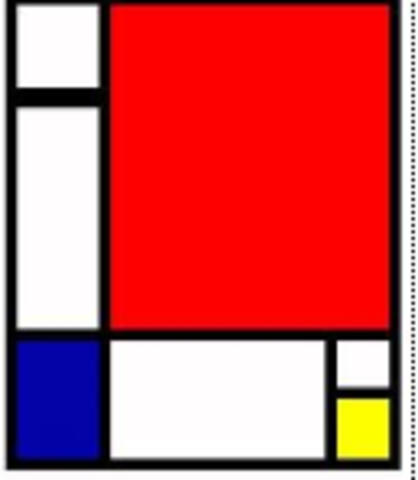 Mondrian, Composition with Red, Blue and Yellow, (De Stijl)