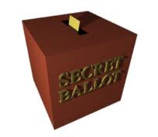 Use of Secret Ballot in Great Britain passes
