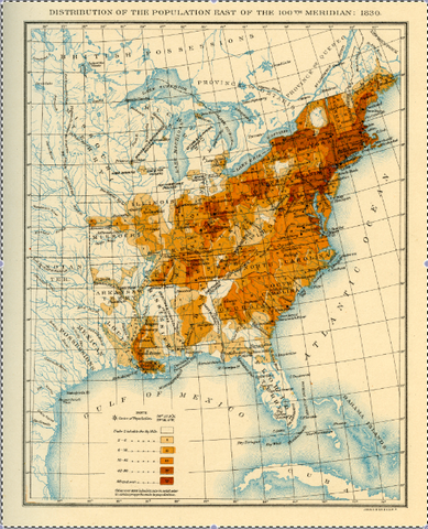 Population Map, 1830