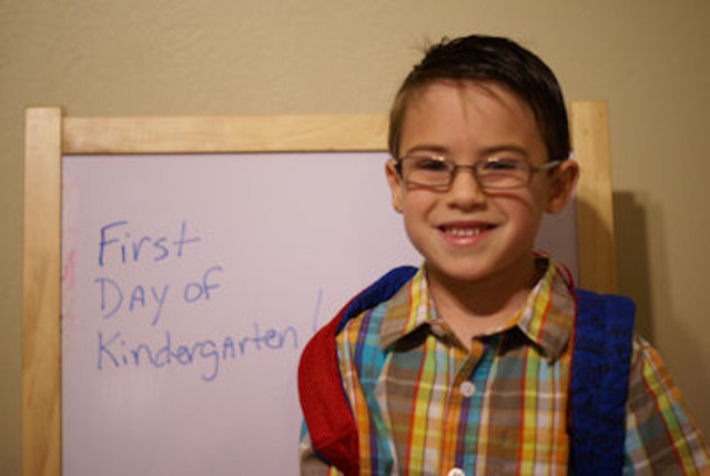 First day in kindergarten.