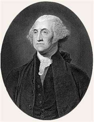 George Washington is elected as president