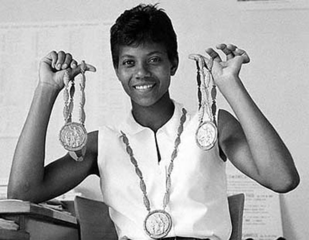 Wilma Rudolph won three Olympic gold medals
