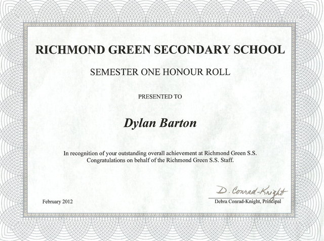 Honour Roll