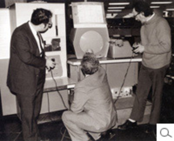 MIT students Slug Russell, Shag Graetz, and Alan Kotok write SpaceWar!