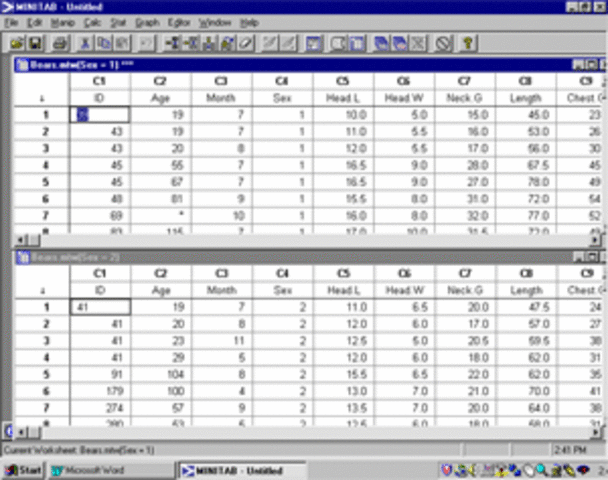 Flexibilidade e Poder no Minitab 12