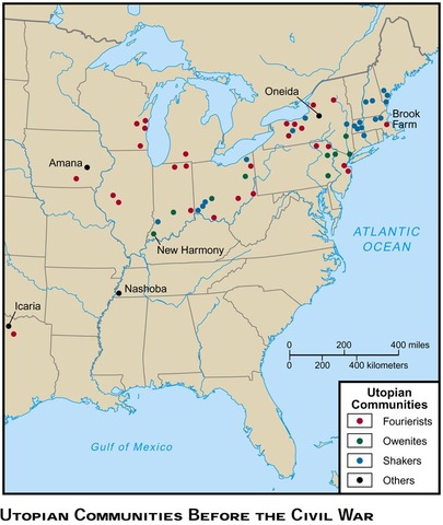 Second  Great Awakening Inspires Some Americans to migrate and live in Utopian Communities