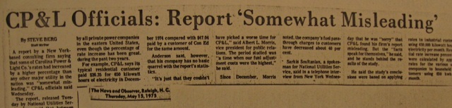 "CP&L Officials: Report 'Somewhat Misleading'"