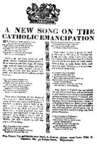 Catholic Emancipation Act is passed by Parliament