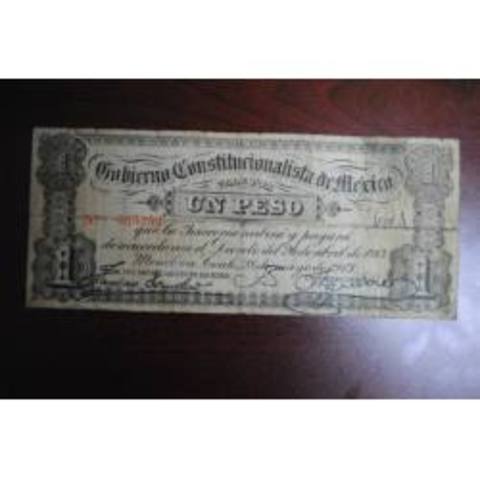 Billete durante la Revoulucion de 1910