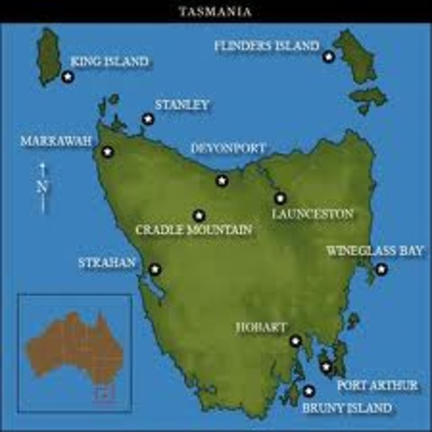 Tasmania was declared an Island