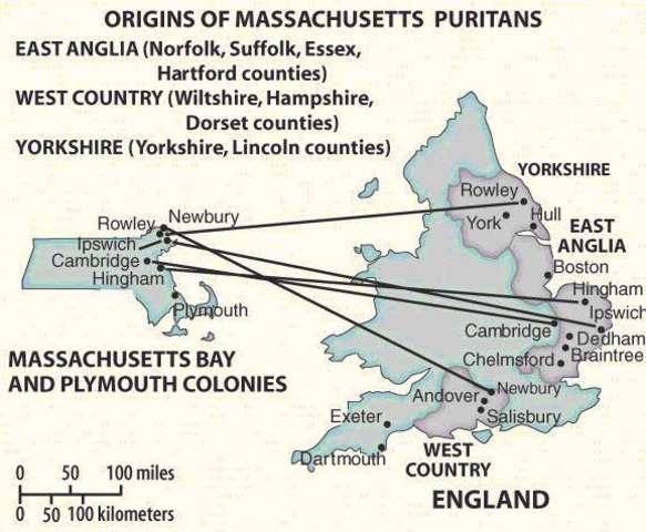 Puritan migration to New England