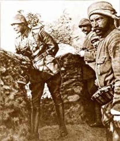 He took part in the battles in Gallipoli and sent the enemies off