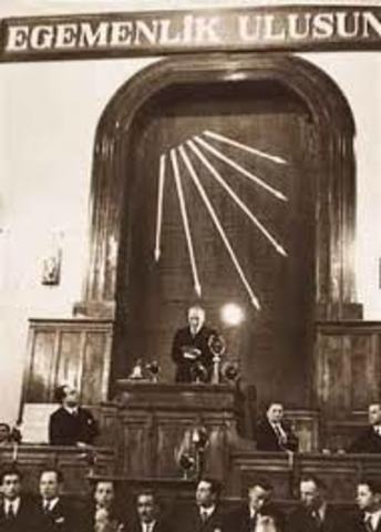 The sultanate was abolished by the powers around Mustafa Kemal