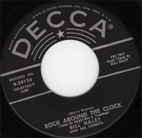 'Rock Around the Clock' by Bill Haley and the Comets starts the rock'n roll era