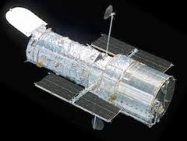 Space Shuttle Endeavour  goes on servicing mission for the Hubble space Telescope