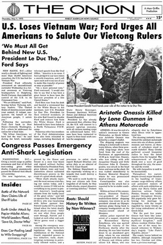 North Vietnam defeats South Vietnam which falls to Communist forces