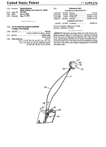 ACUTATOR FOR SLIDE FASTENER